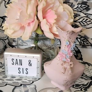 Lefton Pink Floral Bud Vase